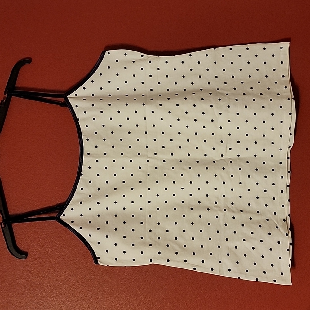 18/20 stretch polka dot pin up cami plus size